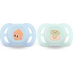 Philips Ортодонтични залъгалки за новородени Philips Avent Ultra Start 0-2 м, два броя дизайн очички