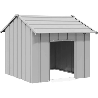 vidaXL Psí bouda se střechou černá 85 x 107 x 81 cm pozinkovaná ocel 9799.4100914