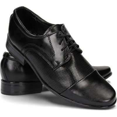 Boty k prvnímu svatému přijímání chlapecké polobotky návštěvní černé