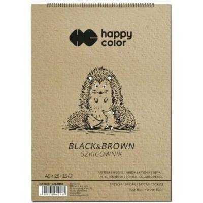 Happy Color Skicák se spirálou - Black&Brown A5