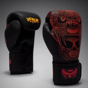 Venum | Официален Вносител за България Боксови Ръкавици Venum Quetzal Fury - Black/Fury Red/ Tangerine - 10 oz