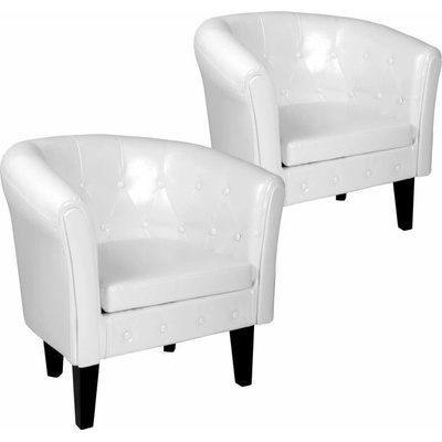 Miadomodo Ssada kresiel Chesterfield 58 x 71 x 70 cm biela