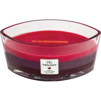 WoodWick Trilogy Sun Ripened Berries ароматна свещ с дървен фитил 453, 6 гр