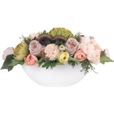 Ikebana 4062 gladiola a ruže umelá kvetinová väzba