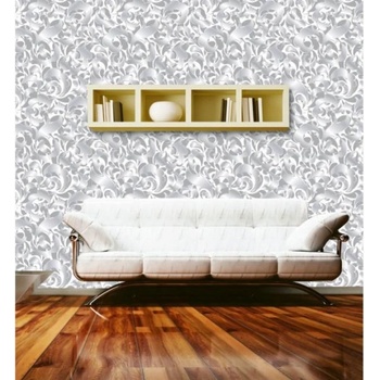 DIMEX ART s. r. o Луксозна флизелинова тапета сребърен ретро орнамент