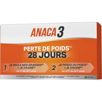 Anaca3 28 дневна програма за отслабване 3 в1, 56 капсули | Anaca3 (080401 NTRV)