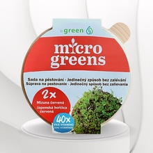 Microgreens pěstební set Mizuna červená