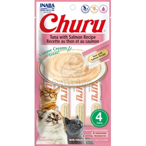 Inaba Foods Cat Churu пюре - риба тон и сьомга 4 x 14 г