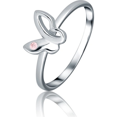 JVD Dětský stříbrný motýlkový prsten se zirkonem SVLR0755SH2R2