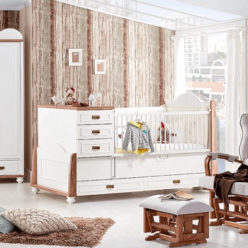 Carmen Бебешка кошара и детско легло 2в1 TIFFANY 80 x 180 (3575520)