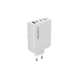CANYON charger OnCharge 120 GAN Total 120W MAX 3 USB-C +1 USB-A White EU plug (CNS-CUW120ACC) - dig