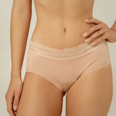 Lace Hipster Menštruačné nohavičky Čierna
