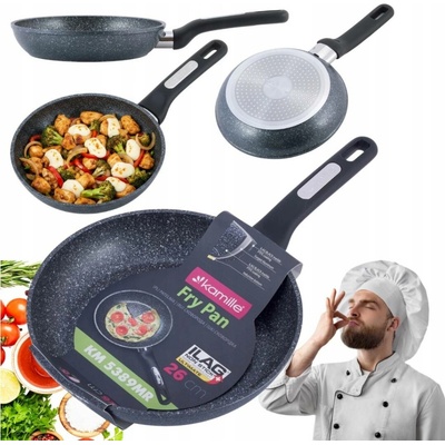 Kamille Tradiční pánev 26 cm s mramorovým povrchem