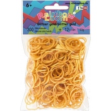 RAINBOW LOOM 20310 Original gumičky 300 kusov zlatá metalíza