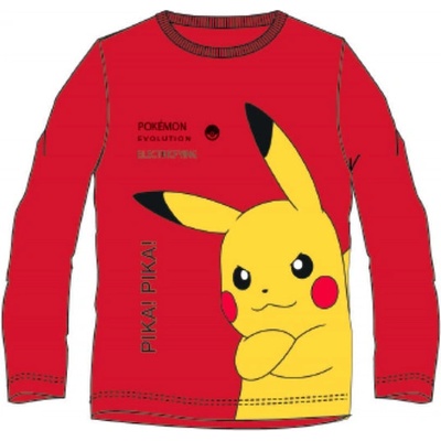 Setino tričko s dlouhým rukávem pokémon červená