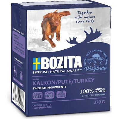 Bozita 6х370г Bozita, консервирана храна за кучета в желе - пуешко