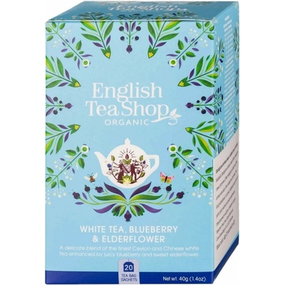 English Tea Shop bílý čaj bezový květ a borůvky 20 sáčků