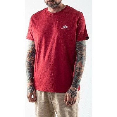 Alpha Industries tričko BASIC T Small Logo RBF red