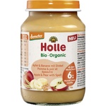 Holle Био плодово пюре Holle - Ябълка, банан и спелта, 190 g (BB210677) - ozone