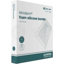 Kliniderm Foam Silicon Border Krytie na rany penové silikónové sterilné 15 x 15 cm 5 ks