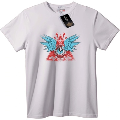NOONEBRAND Тениска Всевиждащо Око Крила - XL, White