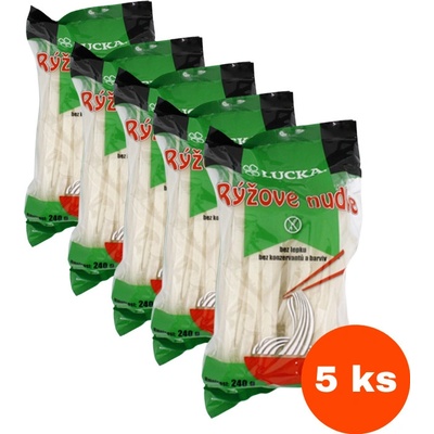 Lucka Rýžové těstoviny nudle 7mm 5 x 240 g