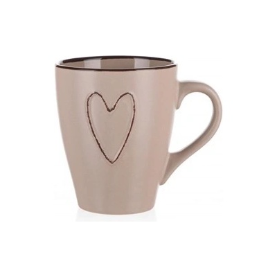 Banquet Hrnek keramický HEART béžový 310 ml