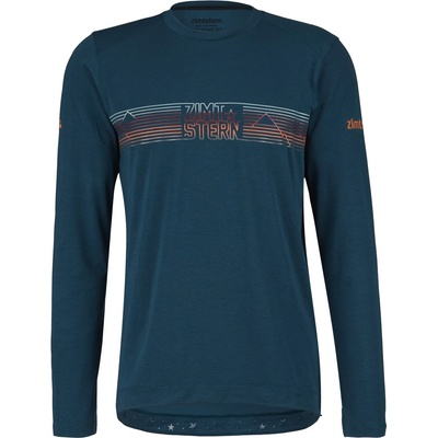 Zimtstern Мъжка фланелка с дълъг ръкав за колоездене Zimtstern Trailflowz Shirt L/S Longsleeve - French Navy (216-2543-0113)