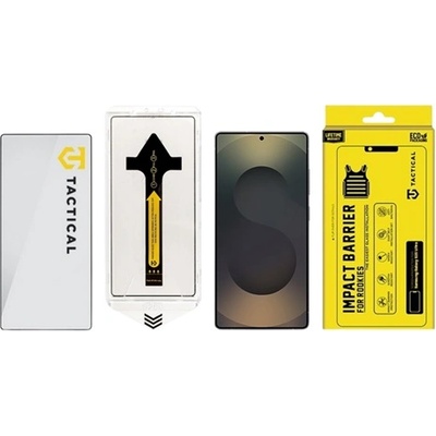Tactical Samsung S25 Ultra TACTICAL IMPACT BARRIER FOR ROOKIES 5D стъклено защитно фолио за екран, 9H + допълнителна рамка, ЧЕРНО (57983123719)