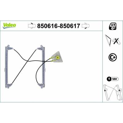 Mechanizmus zdvíhania okna VALEO 850616