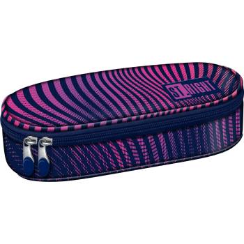 ST.RIGHT Овален ученически несесер St. Right Violet Gradient Wave - С 1 цип (PC01)