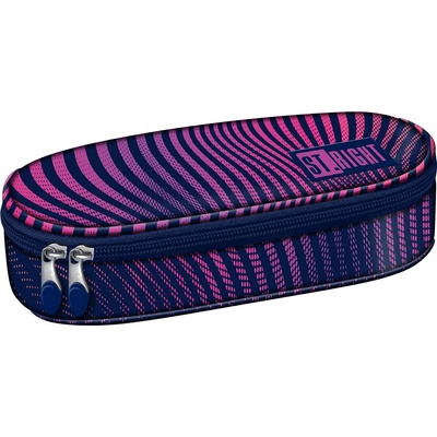 ST.RIGHT Овален ученически несесер St. Right Violet Gradient Wave - С 1 цип (PC01)