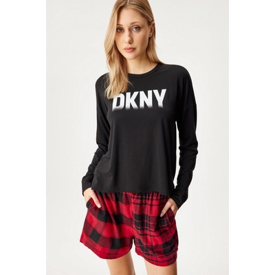 DKNY krátké černočervené