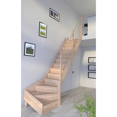 Pertura Notos Lepené drevo buk s podstupnicami buk 1/4-stočené dole vpravo 93 cm 13/14