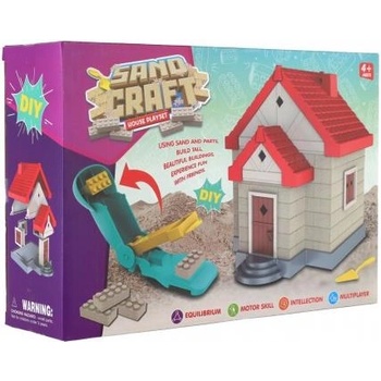 Teddies Комплект за строителство на къща с пясък пластмаса с аксесоари