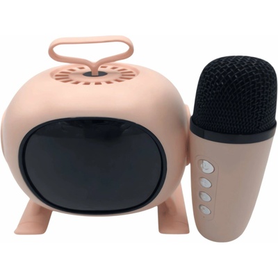 Verk 27500 Karaoke reproduktor Bluetooth bezdrôtový mikrofón ružový