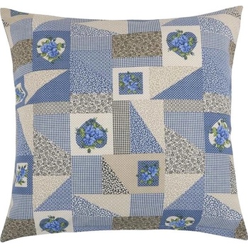 Bellatex Ema patchwork modrý 45 x 45 cm