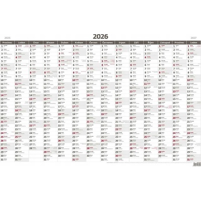Plánovacia ročná mapa A1 bezobrázková 2026