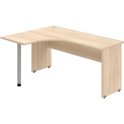 OFFICE PRO s.r.o. HOBIS kancelársky stôl pracovný tvarový, ergo pravý - GE 60 P, agát