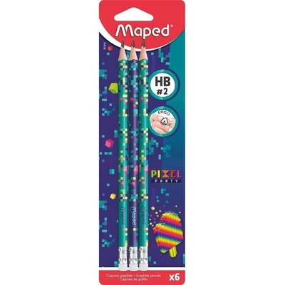 Maped Pixel Party tvrdosť HB 6 ks