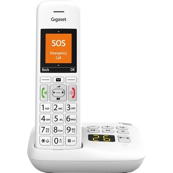 Gigaset Телефон Gigaset E390A със секретар, бял (S30852-H2928-C102)