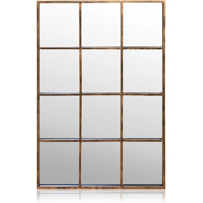 Casa Chic Soho прозоречно огледало правоъгълна метална рамка 90 x 60 см Винтидж (MET-WIN-90X60-COP) (MET-WIN-90X60-COP)