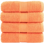 vidaXL Premium Guest Towels 4 pcs Orange 30x50 cm 600 gsm 100% Cotton - Untranslated (137375)