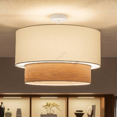 Brilagi - LED плафон CERIA 1xE27/60W/230V Ø 50 см бял/бежов (BG5342)