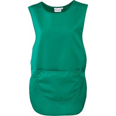 Premier Workwear Dámský tabard s velkou nakládanou kapsou zelená emeraldová Pantone 341 S PW171