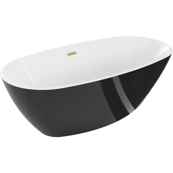Mexen Eris 155x80 cm black/white/brushed gold (53441558075-55)