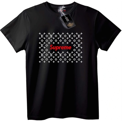 NOONEBRAND Тениска Supreme x Louis Vuitton Монограм - 2XL, White