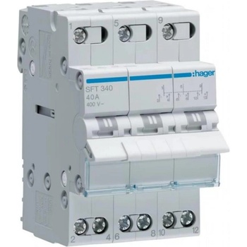 Image 1 of Hager Ум шалтер i-0-ii din монтаж sft340 40a 3p 400v 3 мод (sft340)