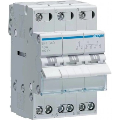 Hager Ум шалтер i-0-ii din монтаж sft340 40a 3p 400v 3 мод (sft340)