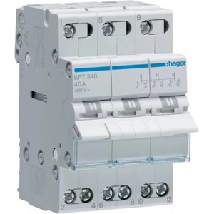 Hager Ум шалтер i-0-ii din монтаж sft340 40a 3p 400v 3 мод (sft340)